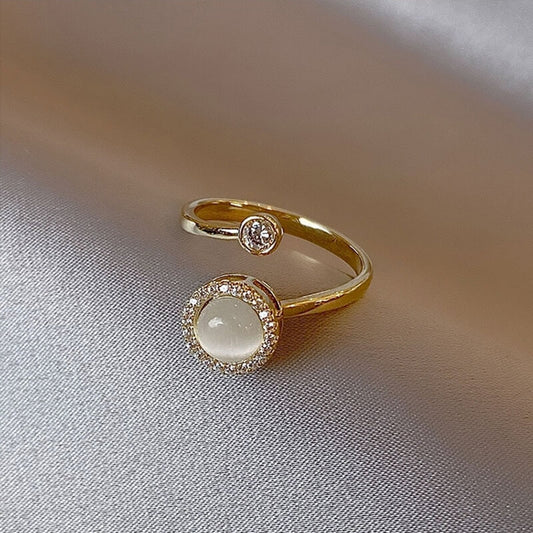 Aurora's Golden Layered Ring