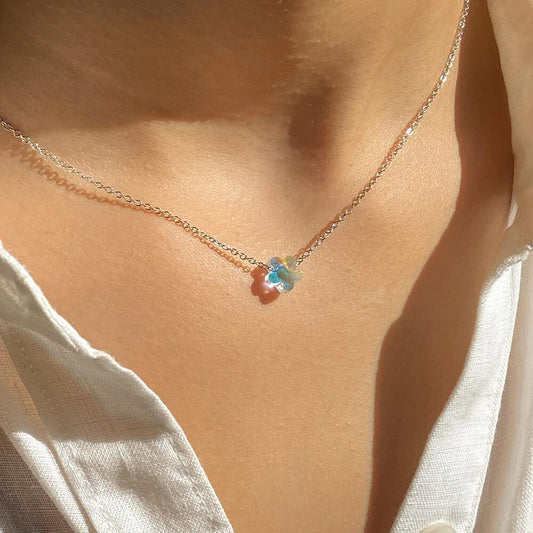 Crystal Clear Gemstone Necklace