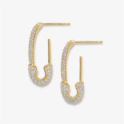 Jeweled Safety Dulock Earrings