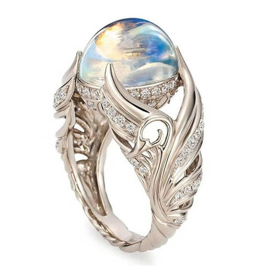 Adjustable Moonstone Ring