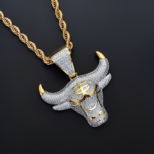 Silver Bull Necklace