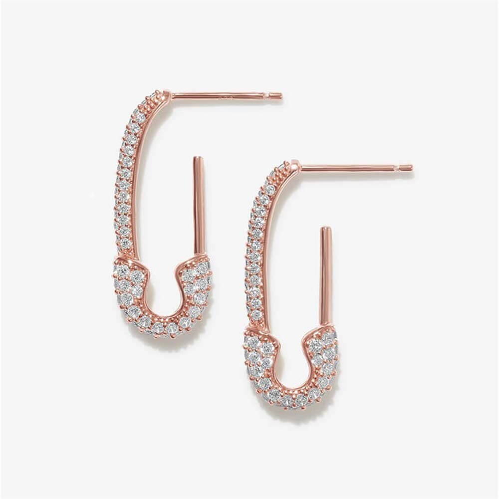 Jeweled Safety Dulock Earrings